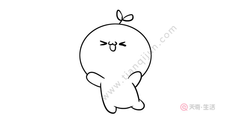 长草颜团子简笔画