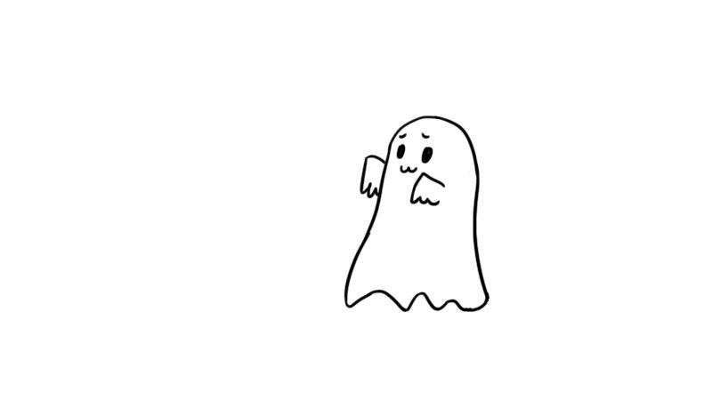 幽灵和南瓜简笔画