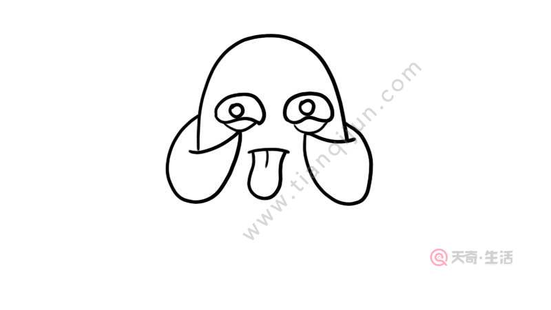 幽灵扮鬼脸简笔画