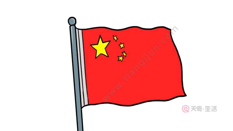 中国国旗简笔画