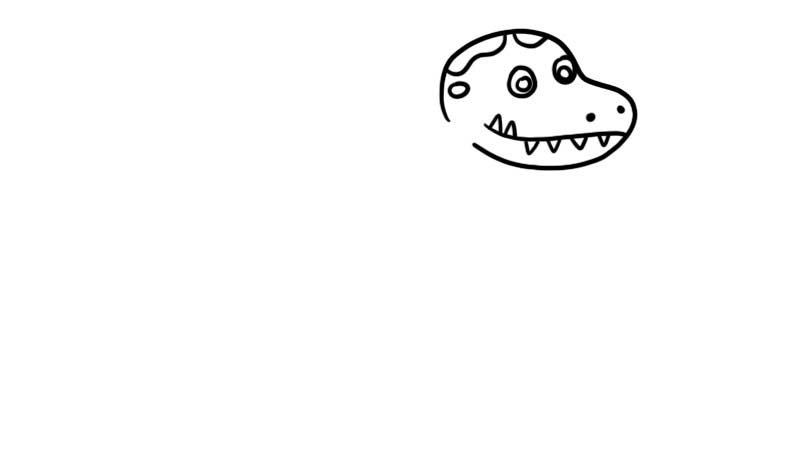 可爱的恐龙简笔画