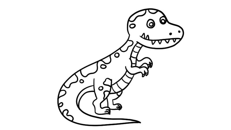 可爱的恐龙简笔画