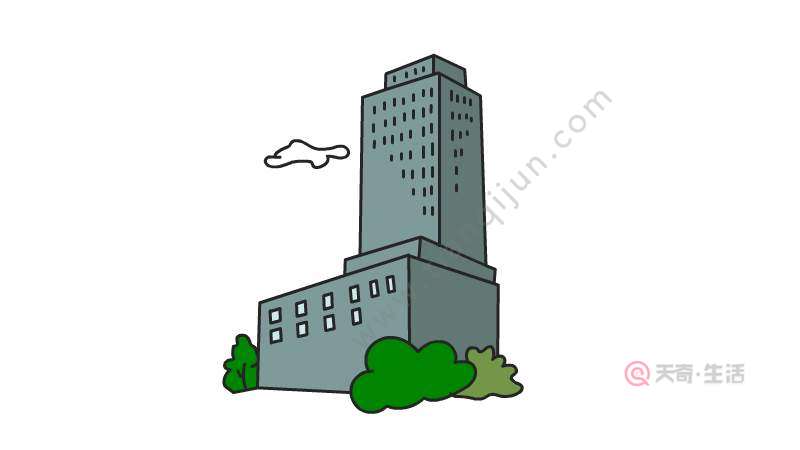 高楼简笔画