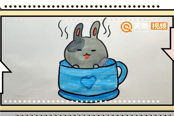 兔兔杯简笔画