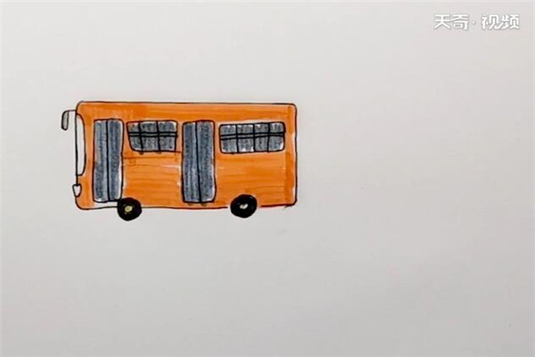 公共汽车简笔画