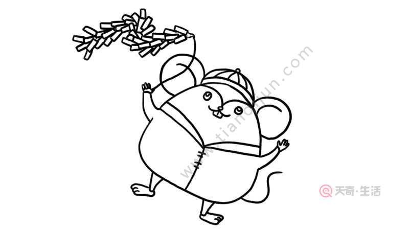 放鞭炮简笔画