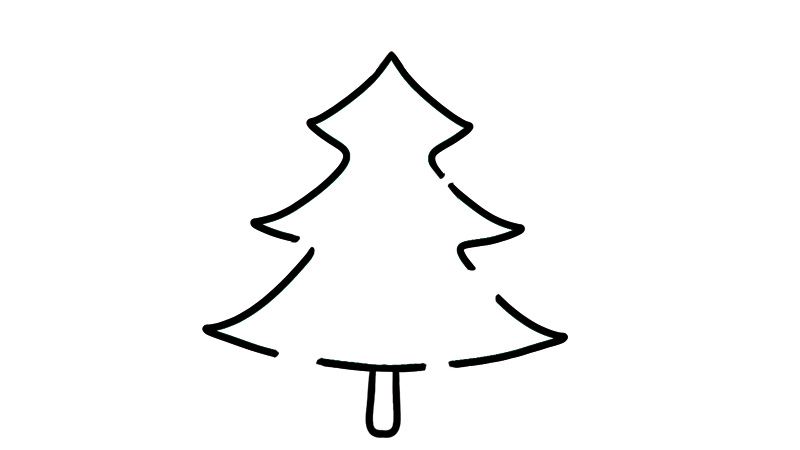 圣诞节圣诞树简笔画