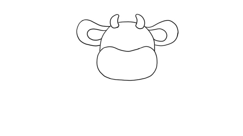 可爱奶牛简笔画