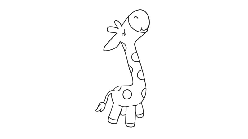 长颈鹿简笔画怎么画
