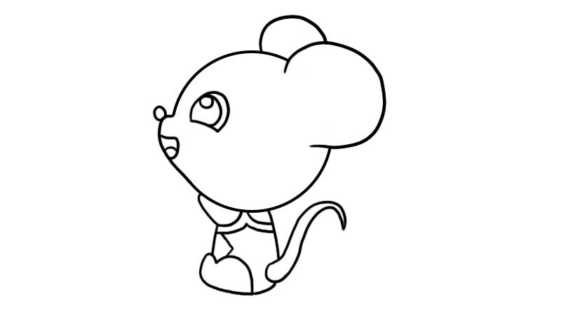 老鼠宝宝简笔画