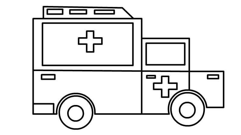 怎么画救护车简笔画