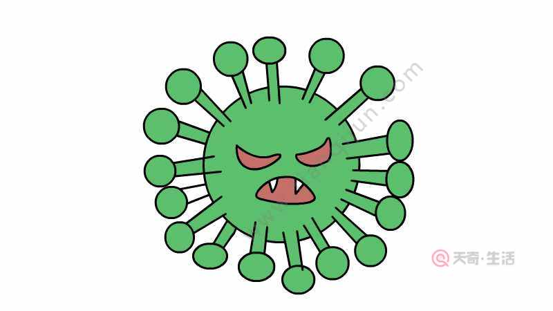 新型冠状病毒简笔画教程