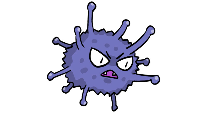 新型冠状病毒简笔画怎么画
