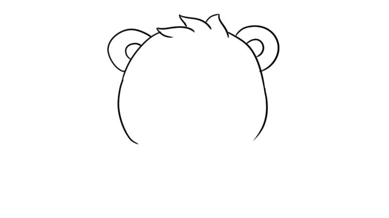 饭熊简笔画怎么画