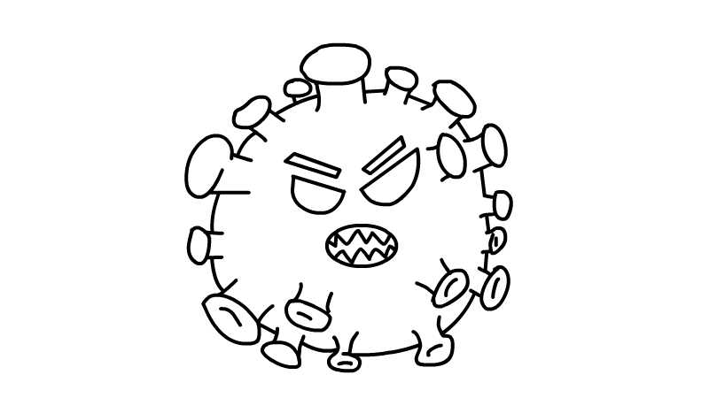冠状病毒简笔画