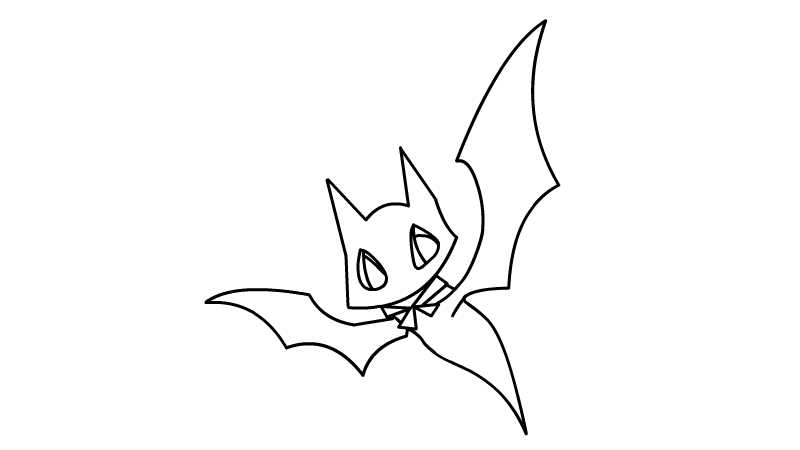 蝙蝠简笔画教程