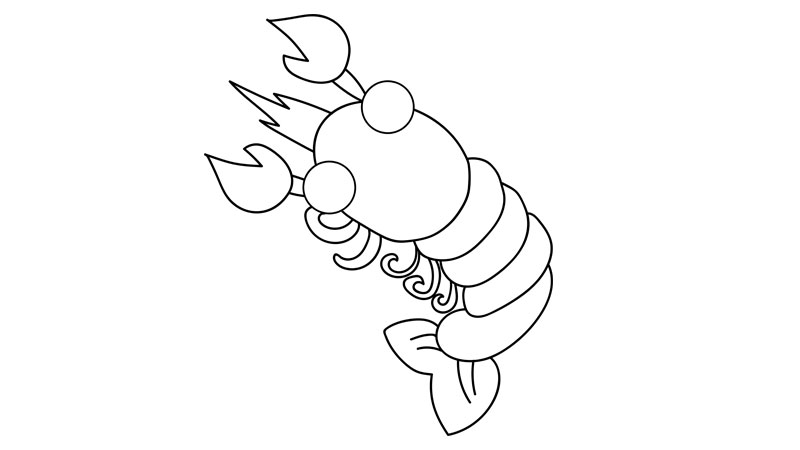 龙虾简笔画怎么画