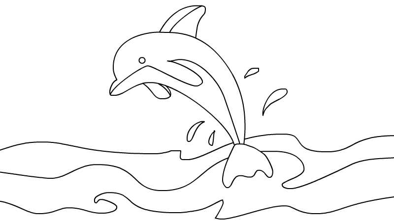 海洋鲸鱼简笔画