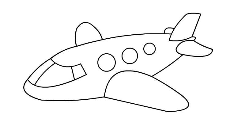 飞机模型简笔画
