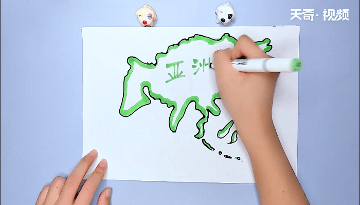 亚洲轮廓图简笔画 亚洲轮廓图简笔画怎么画