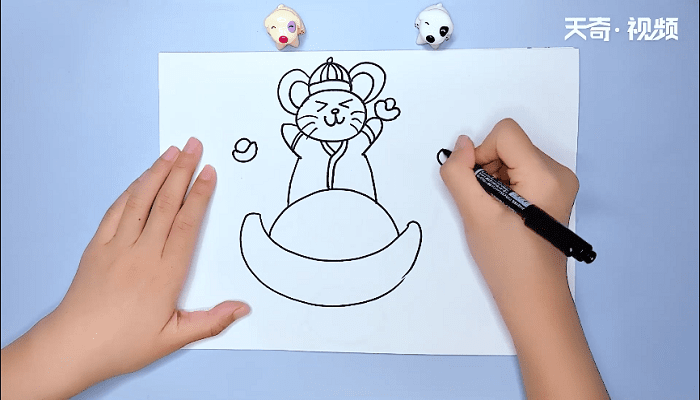 年画上的小老鼠的简笔画 年画上的小老鼠的简笔画怎么画