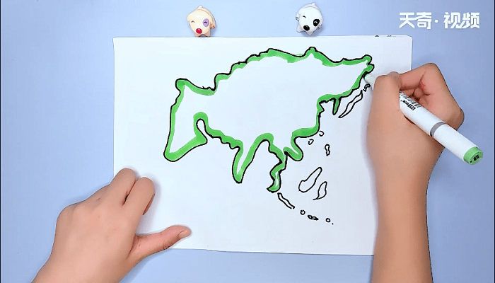 亚洲轮廓图简笔画 亚洲轮廓图简笔画怎么画