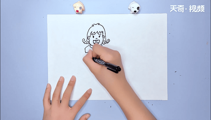 小女孩的简笔画 小女孩的简笔画怎么画