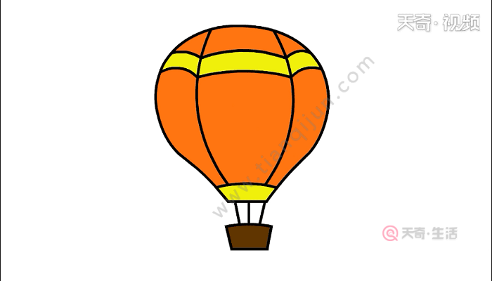 热气球简笔画 热气球儿童画