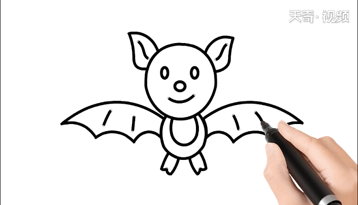 蝙蝠的简单画法 蝙蝠的简儿童画