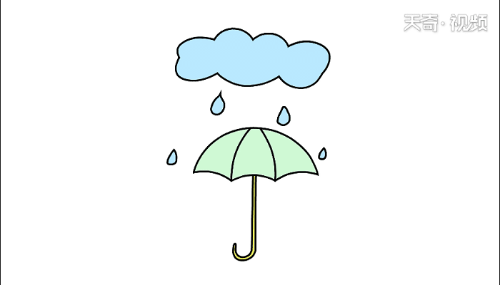 下雨的画 下雨的简笔画