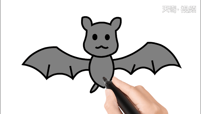 蝙蝠儿童简笔画 蝙蝠儿童儿童画