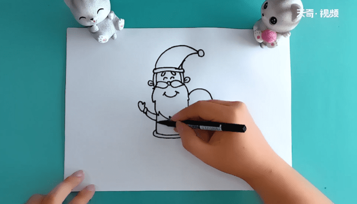 卡通圣诞老人简笔画 卡通圣诞老人画报