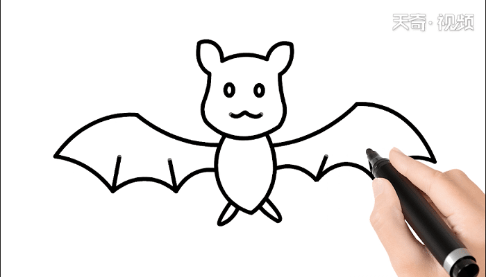 蝙蝠儿童简笔画 蝙蝠儿童儿童画