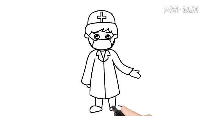 男护士怎么画 男护士简笔画
