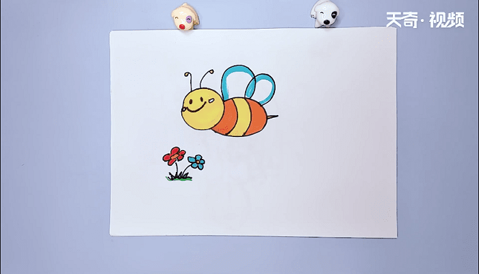 可爱蜜蜂简笔画 可爱蜜蜂简笔画画报