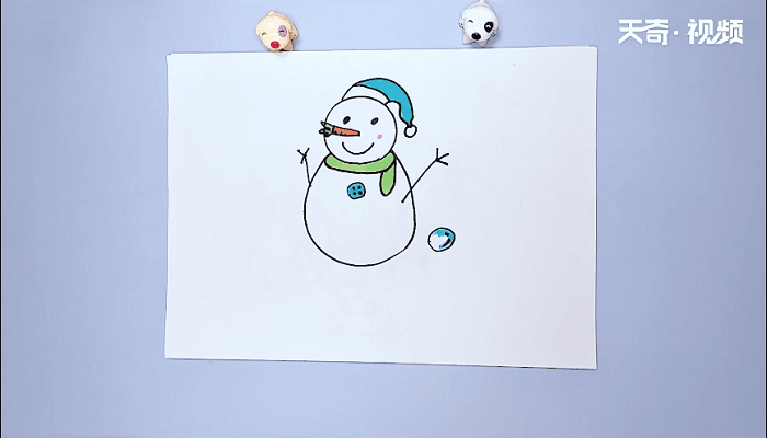 堆雪人的儿童简笔画 堆雪人的儿童简笔画画报