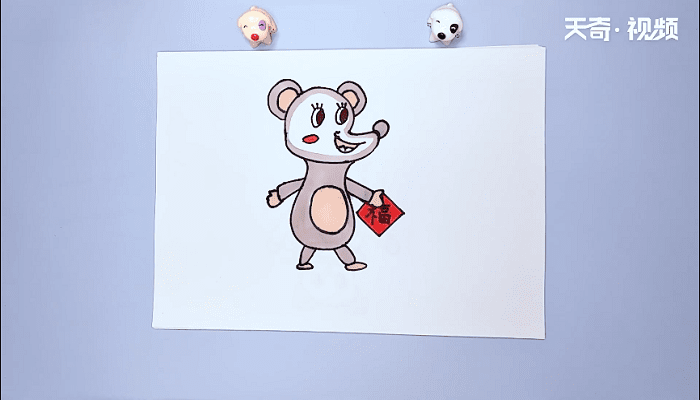 福气鼠的简笔画 福气鼠的简笔画画报