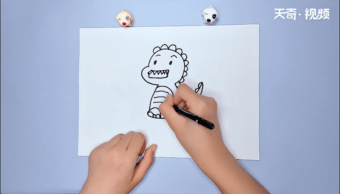 小恐龙的儿童简笔画 小恐龙的儿童简笔画画报