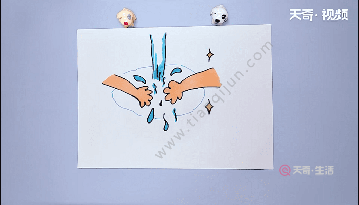洗手的简笔画 洗手的简笔画画报