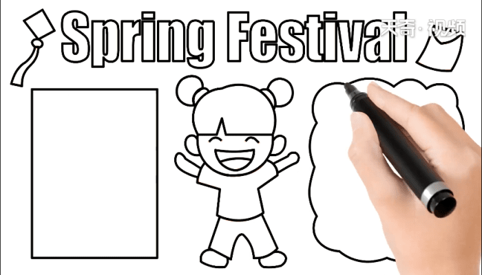  spring festival手抄报  spring festival画报
