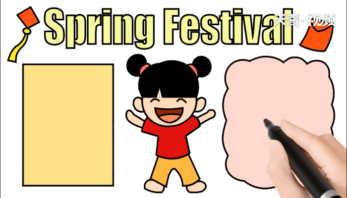  spring festival手抄报  spring festival画报