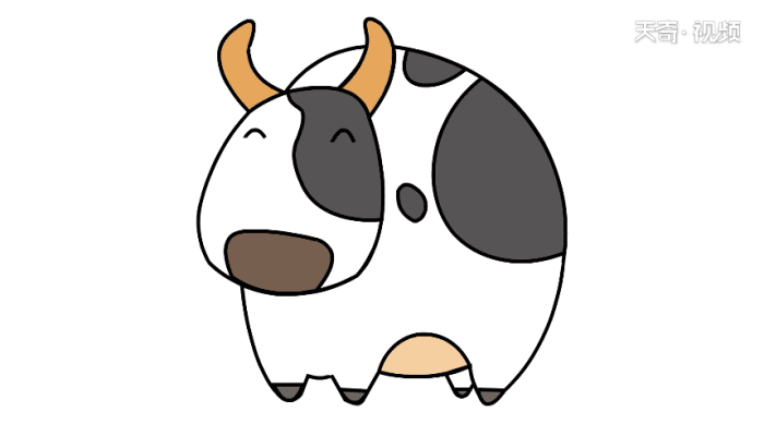 牧场里的奶牛简笔画 牧场里的奶牛简笔画怎么画