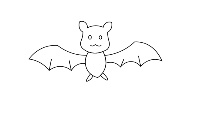 蝙蝠儿童简笔画