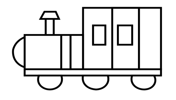 蒸汽火车简笔画