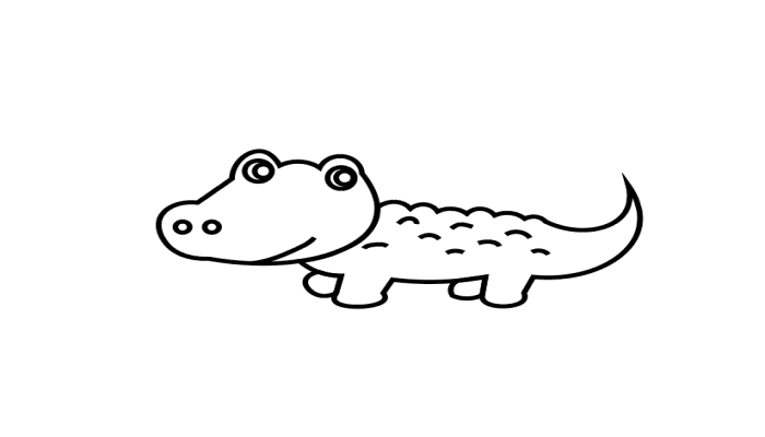 鳄鱼简笔画