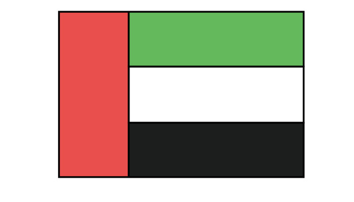 ​阿联酋国旗简笔画