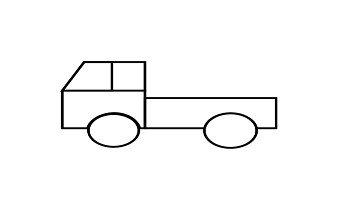 工程车简笔画