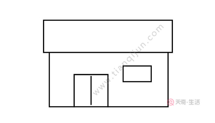 便利店简笔画 便利店简笔怎么画