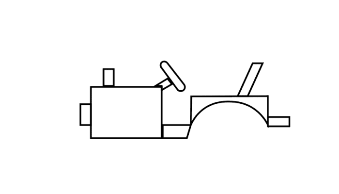 拖拉机简笔画