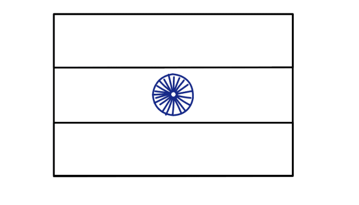 印度国旗简笔画 印度国旗简笔画
